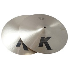 Zildjian K0812 14" Light Hihats Pair Drumset Cymbals Low Pitch Dark Sound - Used