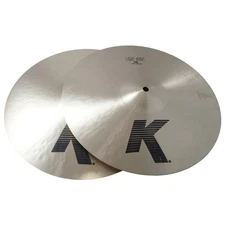 Zildjian K0812 14" Light Hihats Pair Drumset Cymbals Low Pitch Dark Sound - Used