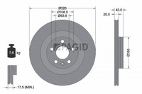 2X Bremsscheibe Pagid 56097NC FüR Volvo XC60 2 246 V90 235 S90 234 XC90 256 V60