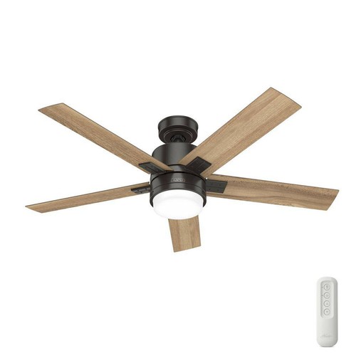 Hunter Fan 52 in Noble Bronze Indoor Ceiling Fan with LED Light and Remote