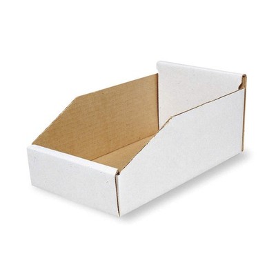 PACKAGING CORPORATION OF AMERICA 1W769 PK 25 Corr Shelf Bin,White,Cardboard,4 3/