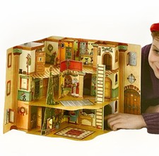 VTG 3D Pop Up Advent Calendar Countdown Santas Workshop&nbsp;Elf 24 windows Open NEW