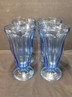 Set of 4 Anchor Hocking Glass Fountainware Blue 12oz Parfait/Dessert Glasses — photo 1