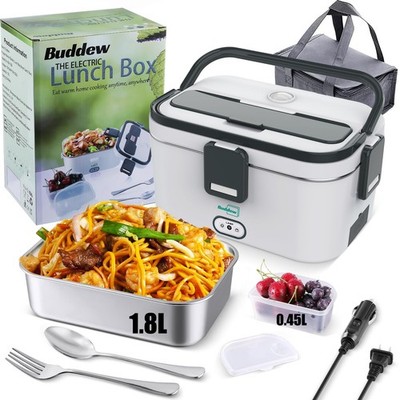 Lunch Box for Adults, 80W Heated Lunch Box 1.8L Stainless Steel Portable Food...