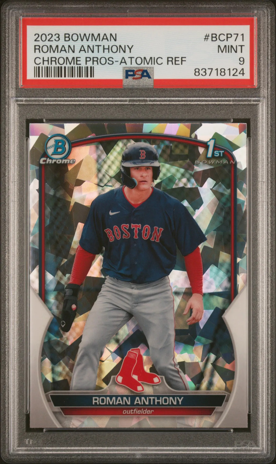 2023 Bowman Chrome Prospects Roman Anthony #BCP71 Atomic Refractor PSA 9