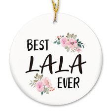 Lala Gifts Ornament, Mom Grandma Gift from Grandkids, Best Lala Ever Ornament...