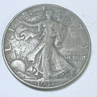 1937 WALKING LIBERTY 90% SILVER HALF DOLLAR CIRCULATED COIN #6143