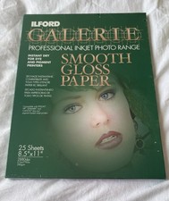 NEW Sealed 25 Pages Ilford Galerie Smooth Gloss Paper 8.5 x 11 280 gsm