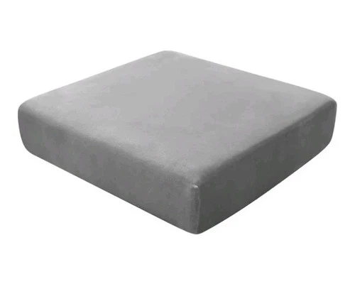 SHUOJIA Sofa Seat Cushion Covers Stretch Velvet Sofa Cover (Grey,Large-1-Seater)