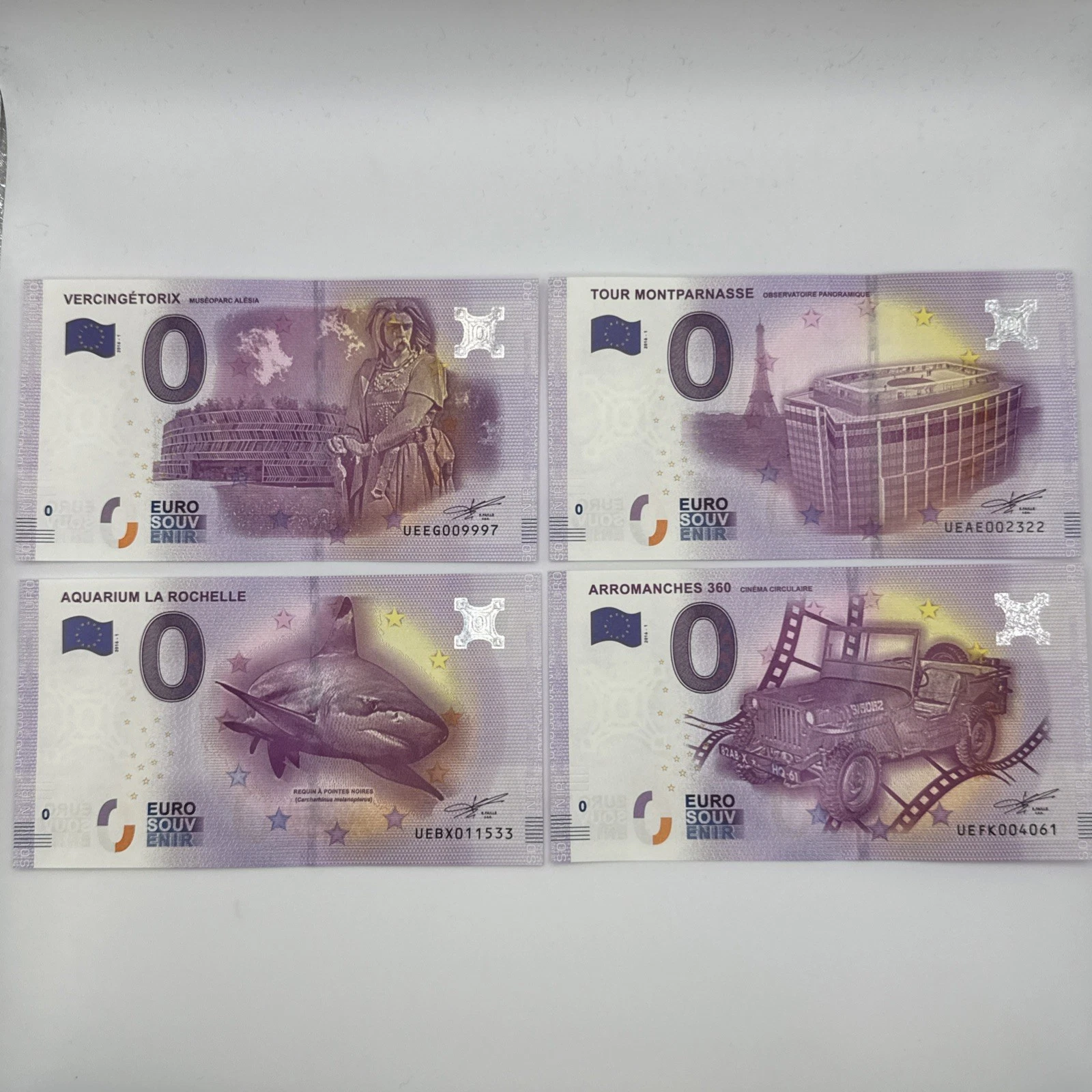 Billet  Zéro 0 € Euro Touristique / Souvenir 2016