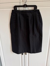 New Women's Crest Uniform Skirt Size10 Black Partial Elastic Waist Style 22914