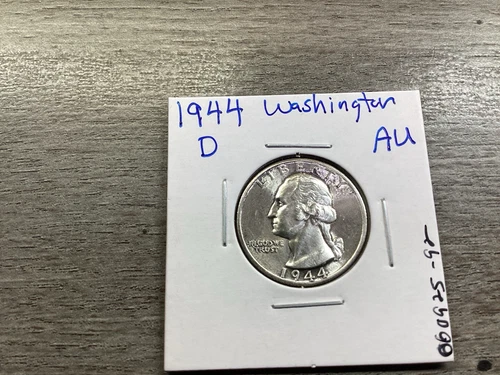 1944 D Washington Silver Quarter Key Date from Denver Mint in AU Cond 060925 92r