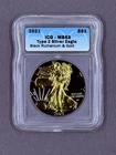 2021 $1 Type 2 Silver Eagle Black Ruthenium & Gold