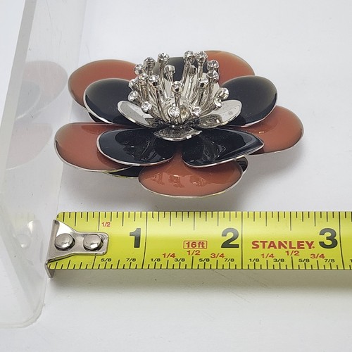 Vintage Miu Miu Brooch Flower Italy Crystal Stones Beautiful Quality - Picture 24 of 24