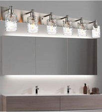 Bathroom Light Fixtures 6 Lights, Brushed Nickel Vanity Lighting