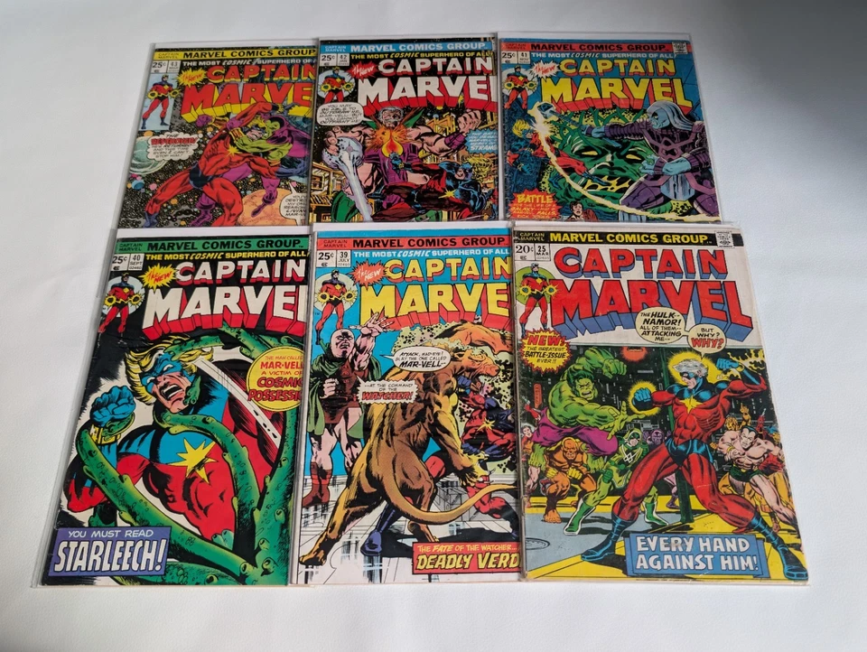 Capitana Marvel (1968 1ª Serie) Lote de 25 números 25, 39-49, 51-62, Drax, Nitro Foto 4 de 4