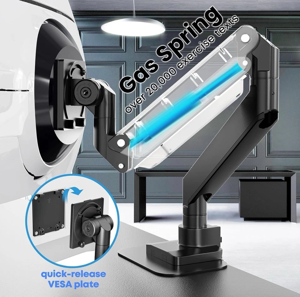 PUTORSEN Heavy Duty Monitor Arm Stand Desk Mount 17"-57" LED Screens Gas Spring - Image 4 of 4