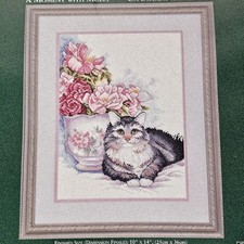 Elsa Williams Cat A Moment with Molly 02157 Counted Cross Stitch 10"x14" 1999