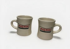 (Lot of 2) Vintage Krispy Kreme Coffee Mug Cups Heavy