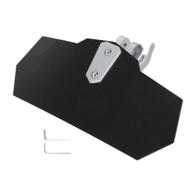 For Universal Motorcycle Wind Deflector 270x122mm ABS Black Set of 1