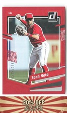 Donruss #103 SN #/2023 2023 Zach Neto Holo Red Los Angeles Angels