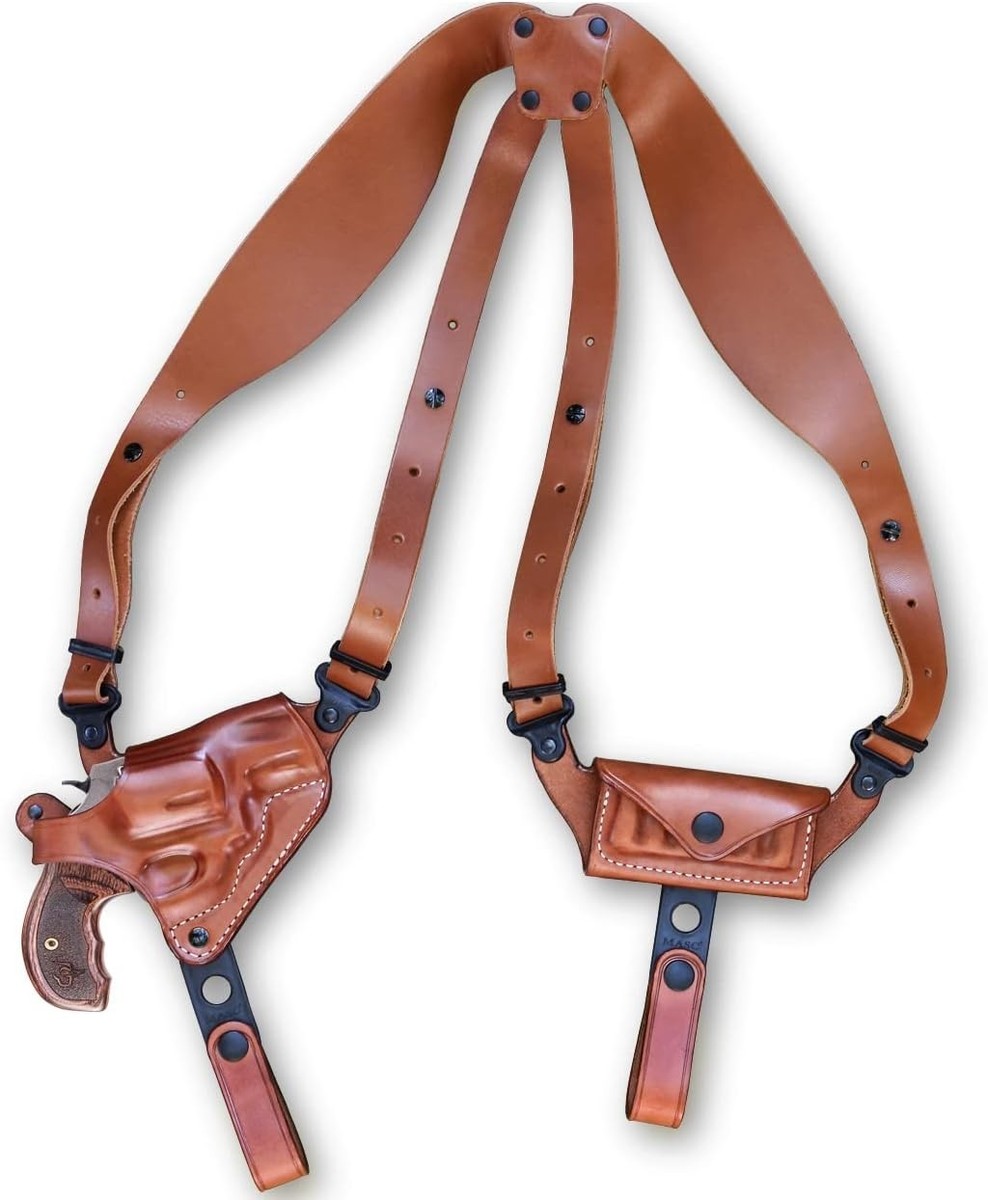 Horizontal Shoulder Holster Bullet Case Fits, S&W 442/ 642 1.875