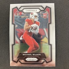 Michael Wilson 2023 Panini Prizm Rookie Card #303 Arizona Cardinals. rookie card picture
