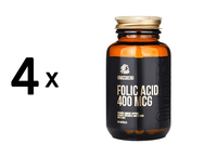 4 X Grassberg Folic Acid 400 Mcg (60 Caps) (52,80 Eur/Kg)