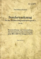 D674-4 Kubelwagen Kdf Wagen Wwii Vw Volkswagen Illustrated Special Tools Manual