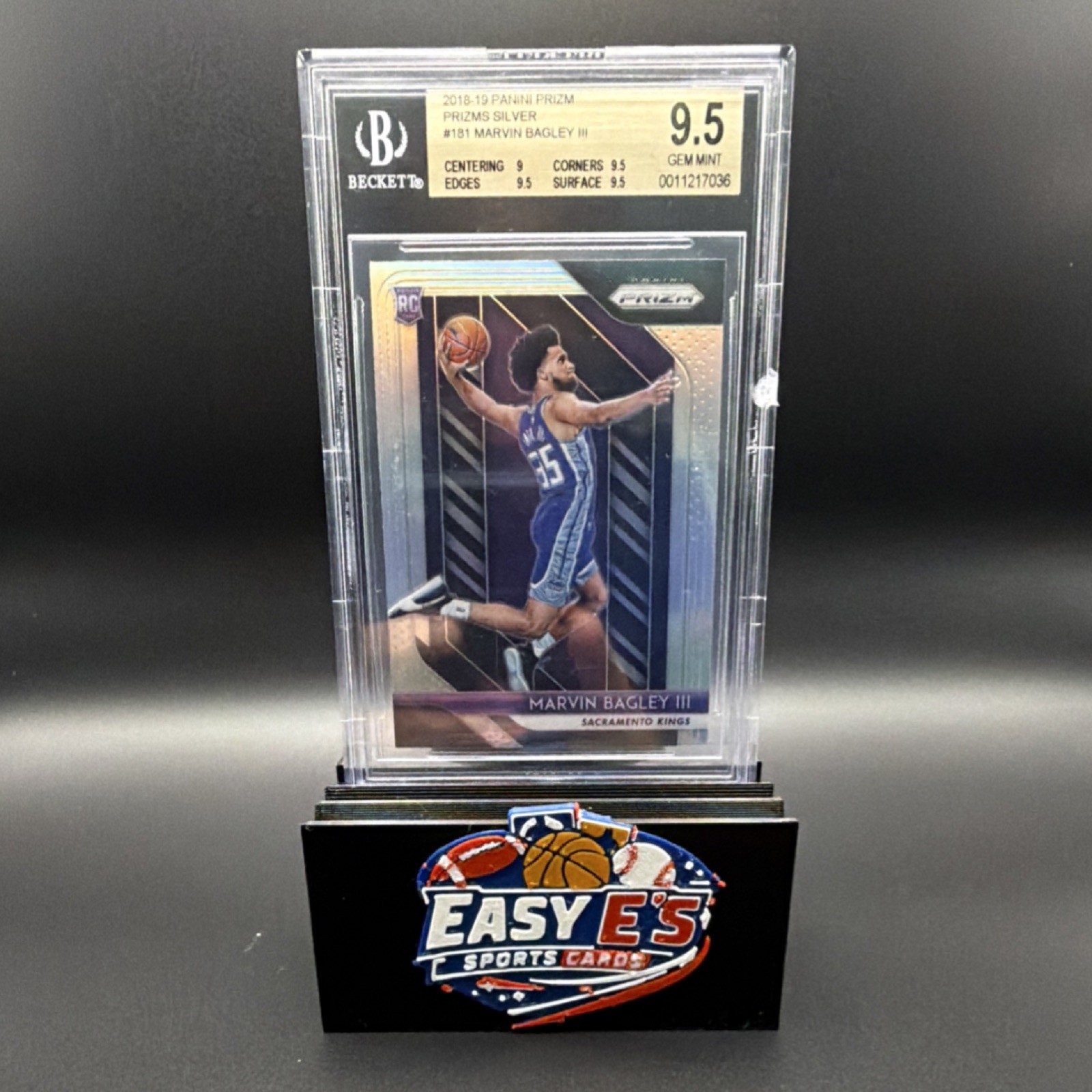 Panini 2018-19 Prizm Prizms Silver Marvin Bagley III Rookie #181 BGS 9.5