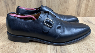 Allen Edmonds Boston Black Leather Single Monk Strap Dress  display picture 1