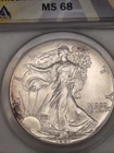 1987 American Silver Eagle $1 ANACS MS68 Stuck in San Francisco