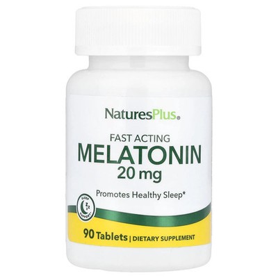 2 X NaturesPlus, Melatonin, 20 mg, 90 Tablets