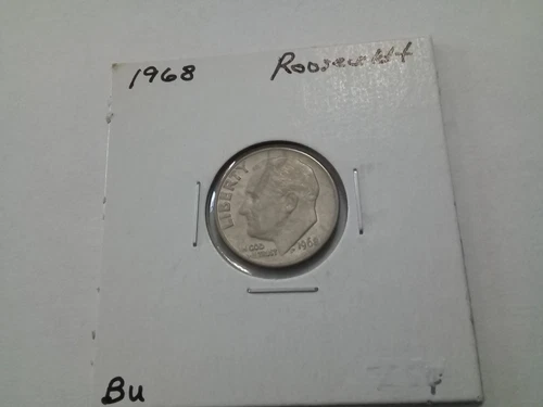 1968 NO MINT MARK  ROOSEVELT  DIME UNCIRCULATED