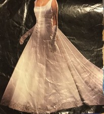 Vintage 1997 Demitrios Wedding Dress Size 6 White Satin