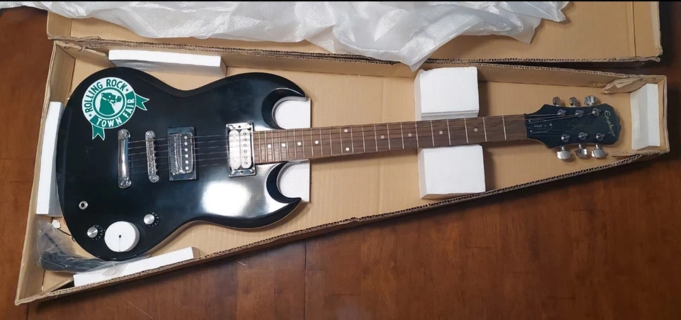 *NEW Epiphone Guitar Rolling Rock Town Fair SG Special Black - Image 4 of 4