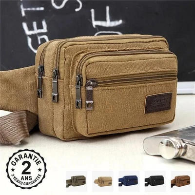 Sac Sacoche de Taille Homme Banane Portefeuille Téléphone Portable Smartphone - Photo 1/4