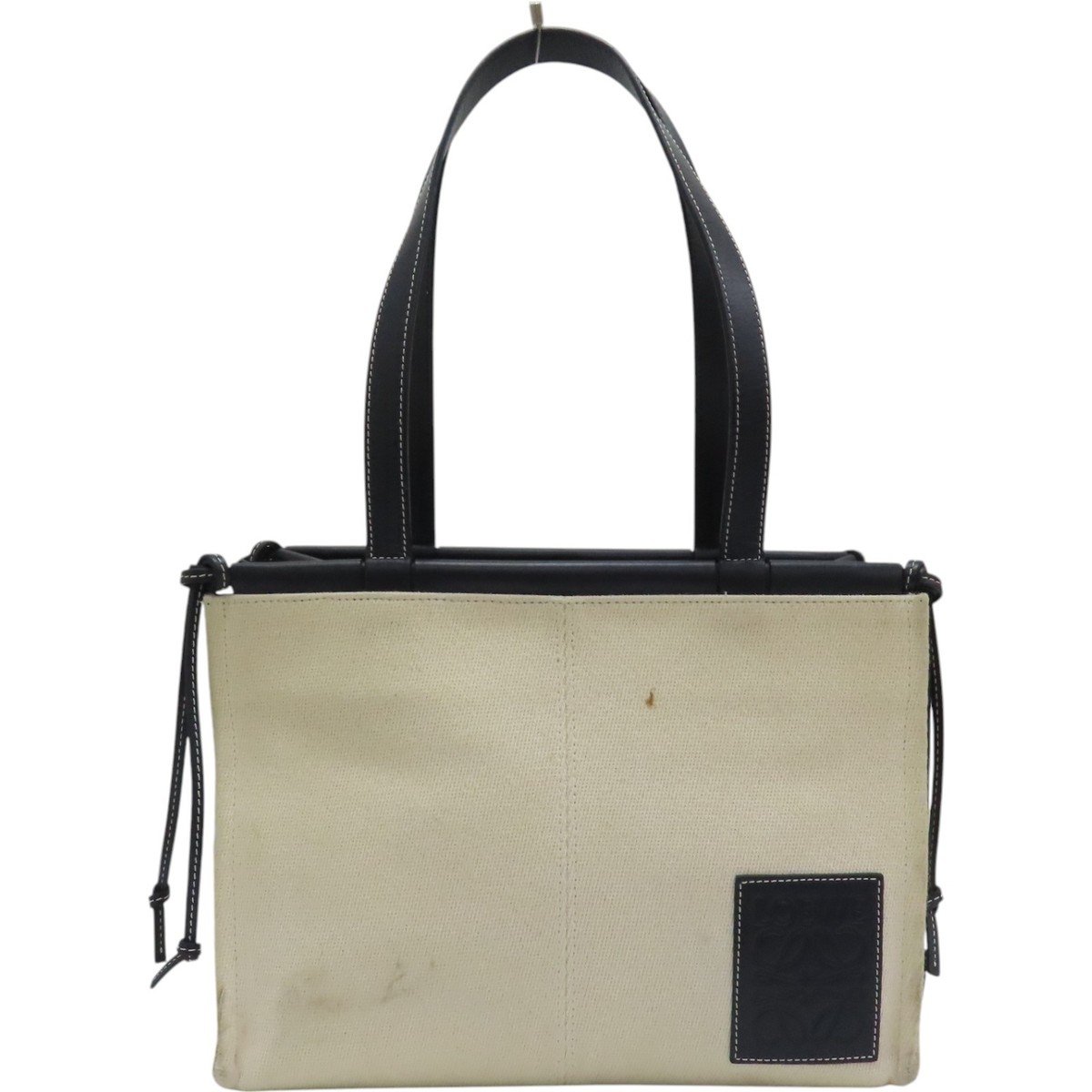 LOEWE Cushion Tote Bag Canvas White