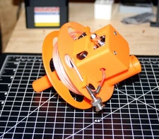 Integrated EFHW winder reel for antenna wire, coax and UNUN - 4.75" diameter