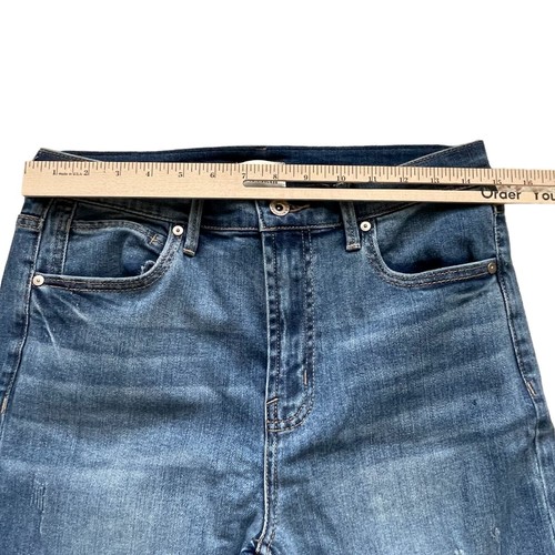 Womens Jeans Straight Leg Five Pocket Size 8 QVC Brand New Raw Hem Ankle Length - Picture 13 of 15