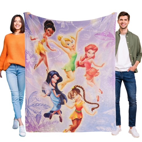 Tinker Bell Manta Cama Sofá Tiro Regalo de Cumpleaños para Niños Dibujos Animados Cuatro Tamaños - Imagen 10 de 11