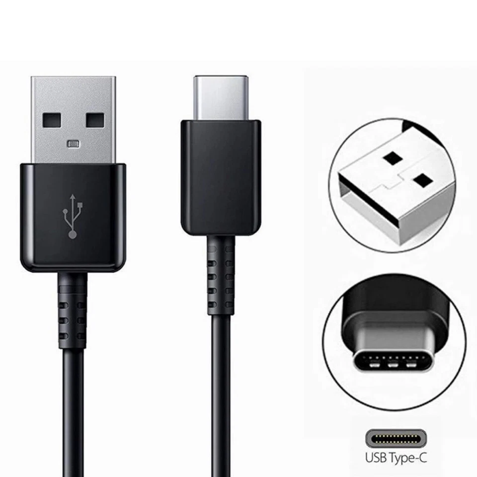 Fast Wall Charger Plug + USB Type C Cable For Samsung Galaxy S20 S8 S9 S10 Note - Image 2 of 4