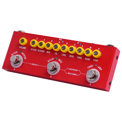 Electric Guitar Combined Effects Pedal 9 Classic IR Chorus Reverb Delay J9E6