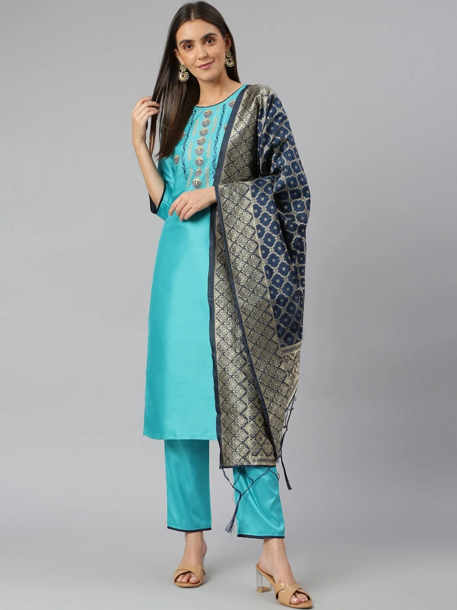 Pakistani kurta top with straight pants