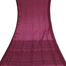 Vintage Pink Sarees 100 Pure Silk Hand Woven South Indian Sari 5YD Craft Fabric
