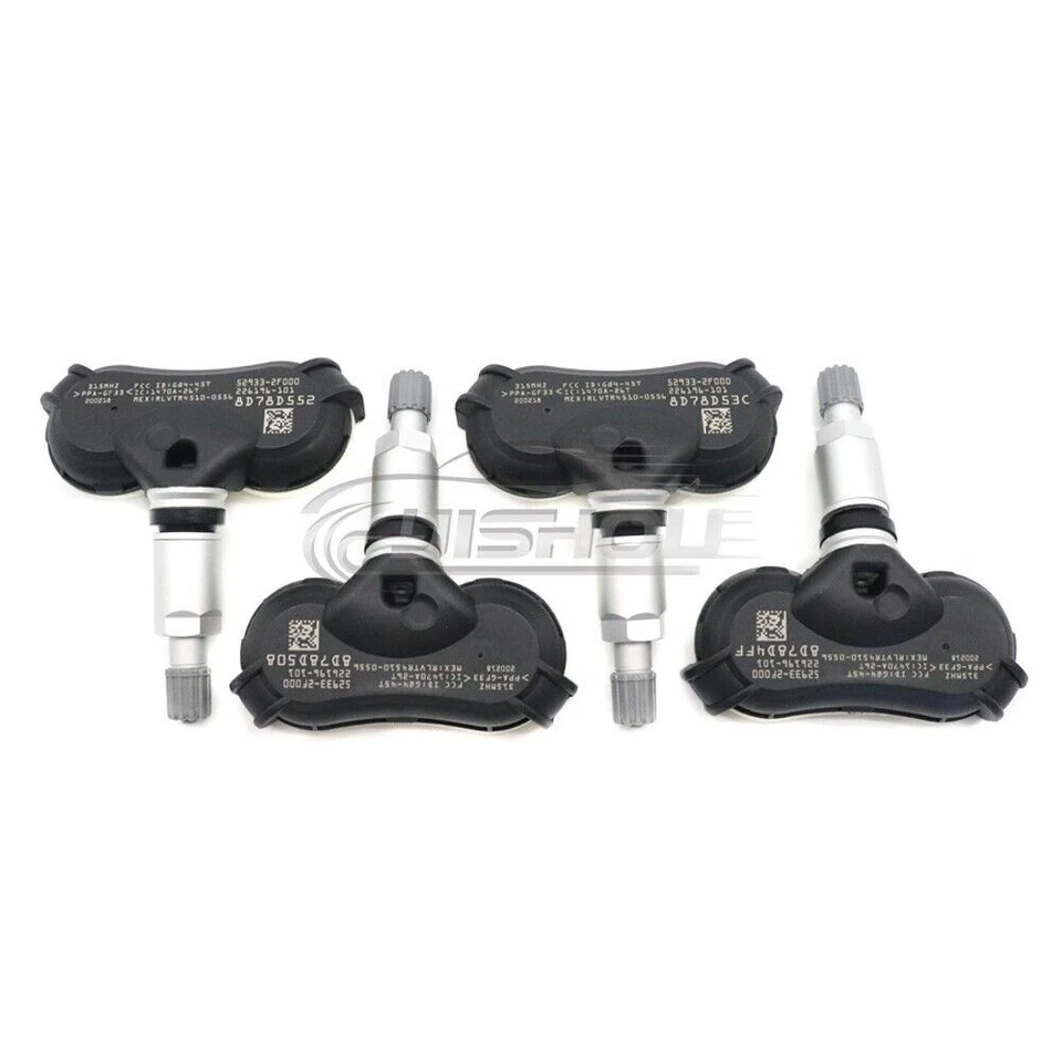 Juego de 4 SENSORES DE PRESIÓN DE NEUMÁTICOS TPMS para Hyundai y Kia 52933-2F000 315MHz Foto 2 de 4