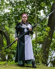 Mytholon Gilbert Wappenrock Segeltuch Grün/Weiß M/L Larp Mittelalter #29001