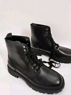 Kurt Geiger London Men's Ryder Lace-Up Leather Black  Boots 11/45 New DISPLAY