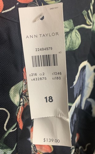 Ann Taylor Belted Jumpsuit Size 18 Floral Retail $139.00 Legs are mid calf. - Picture 4 of 5