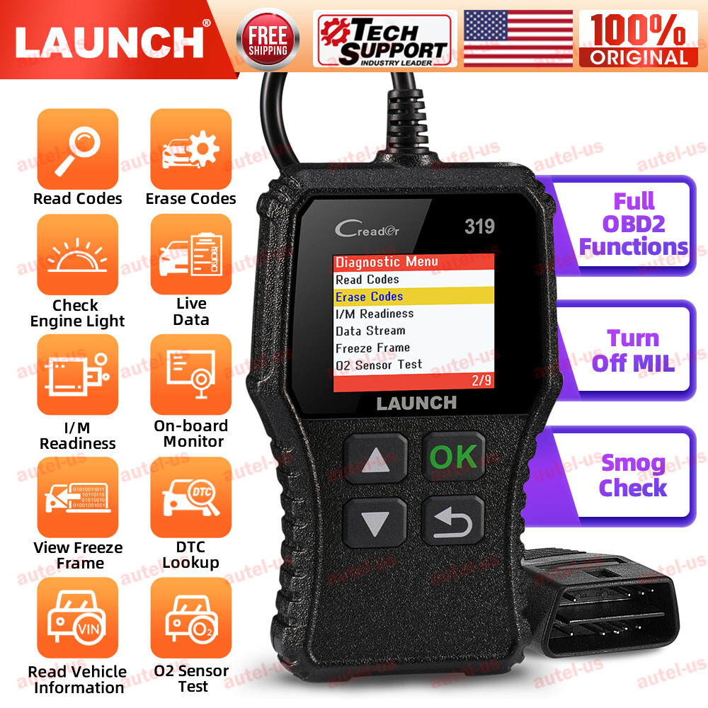 Automotive Car OBDII Scanner OBD2 Code Reader Check Engine Fault Diagnostic Tool-image